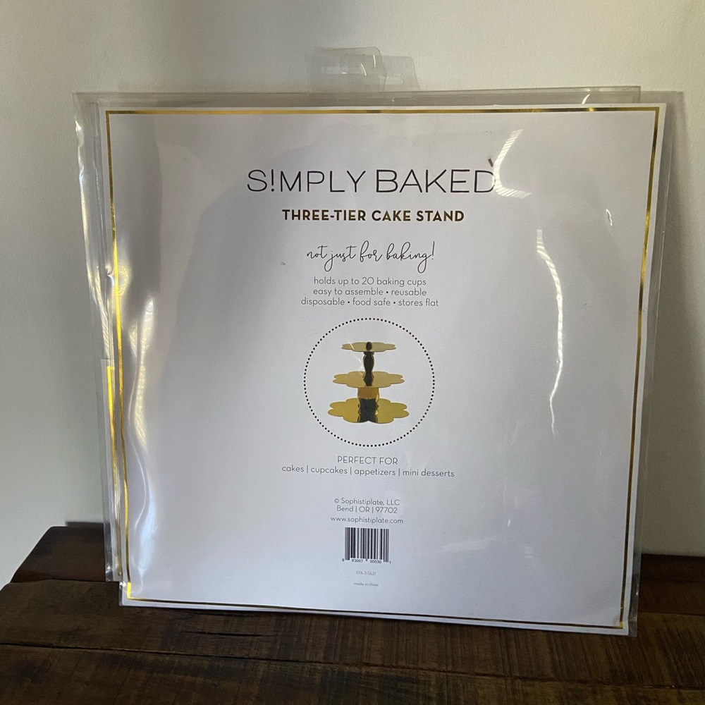 Two New Gold S!MPLY BAKED Three Tier Cake Stands - Picture 4 of 6